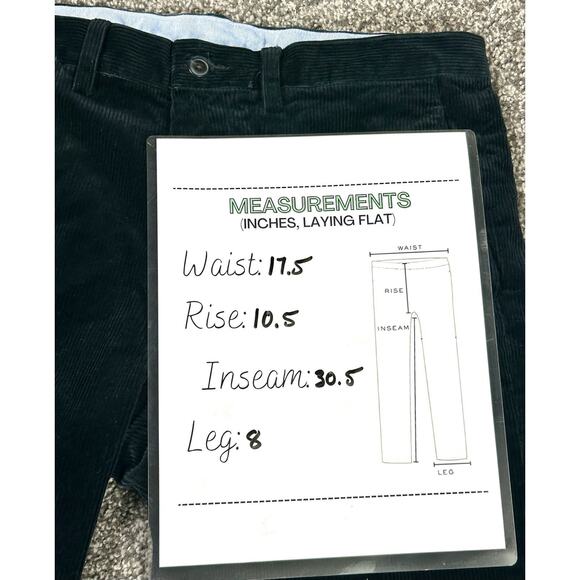 Polo Ralph Lauren Men's 34 X 32 Stretch Straight Fit Corduroy Pants Black - Picture 7 of 11